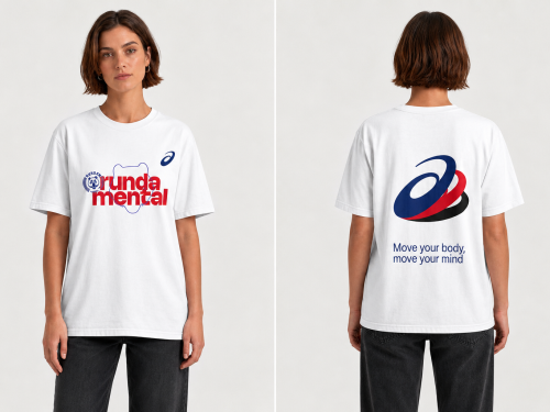 RUNDAMENTAL X ASICS Summer Tee KADIN KIRMIZI